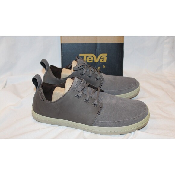Teva Men\'s Canyon Life Leather Sneakers GRAY NEW 10.5